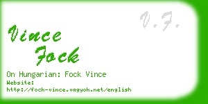 vince fock business card